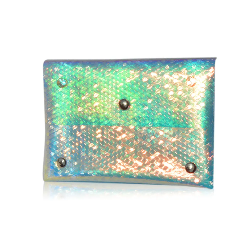 Women Transparent Bag Rainbow Holographic Clear PVC Jelly Small Tote Messenger Bag