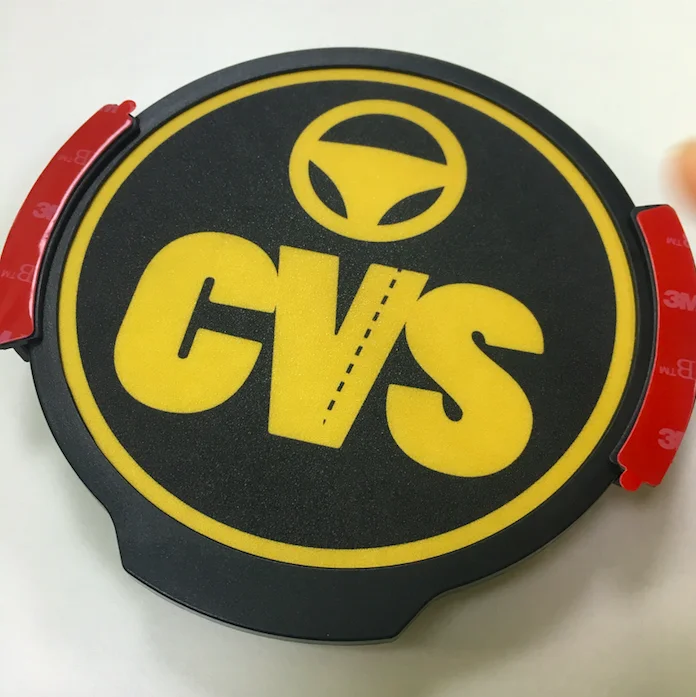 4 inches wireless LED car sticker with light sensor LED car badge powered by 3 AAA battery