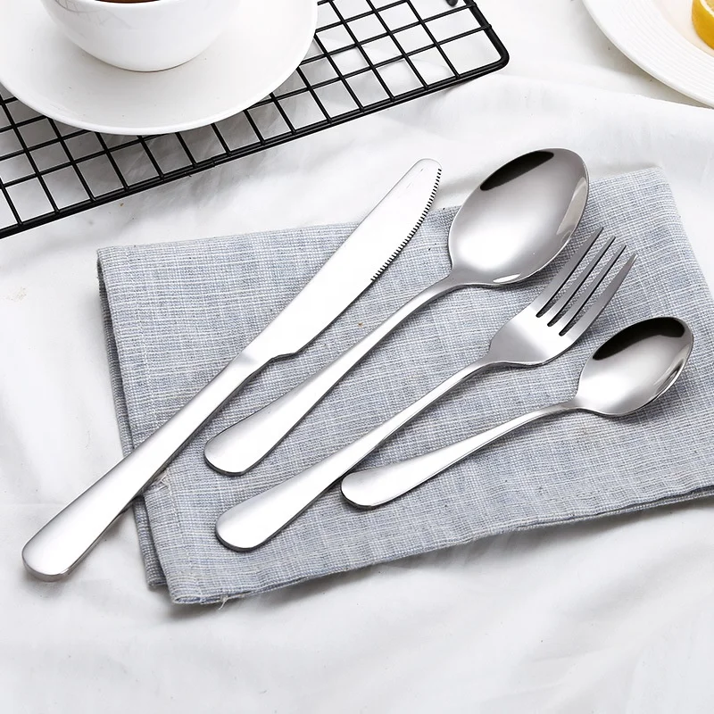 
18/10 Stainless Steel Utensils Forks Spoons Knives Set Mirror Polished Cutlery Flatware Set 