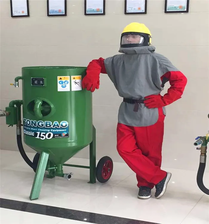 Sand blast clothes, suit, blasting helmet