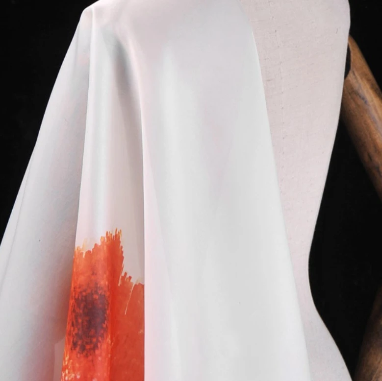 
Factory directly 100% silk fabric digital print satin organza fabric 