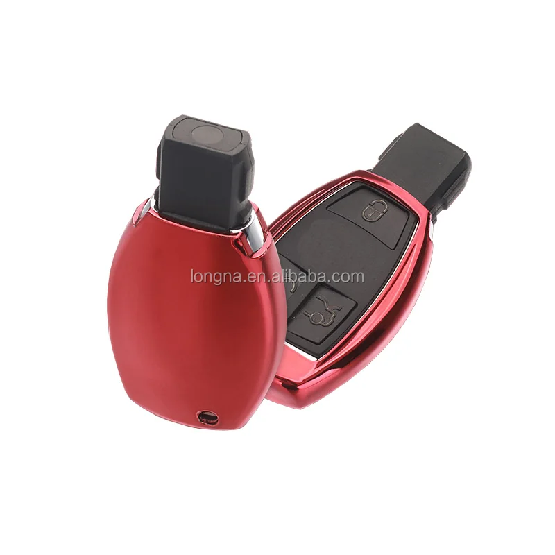 Red Smart Key Cover Case For 2017 Mercedes-Benz GLS450 GLE320 GLC G500 E300 Remote Key Fob Skin Case Soft Silicone Shell
