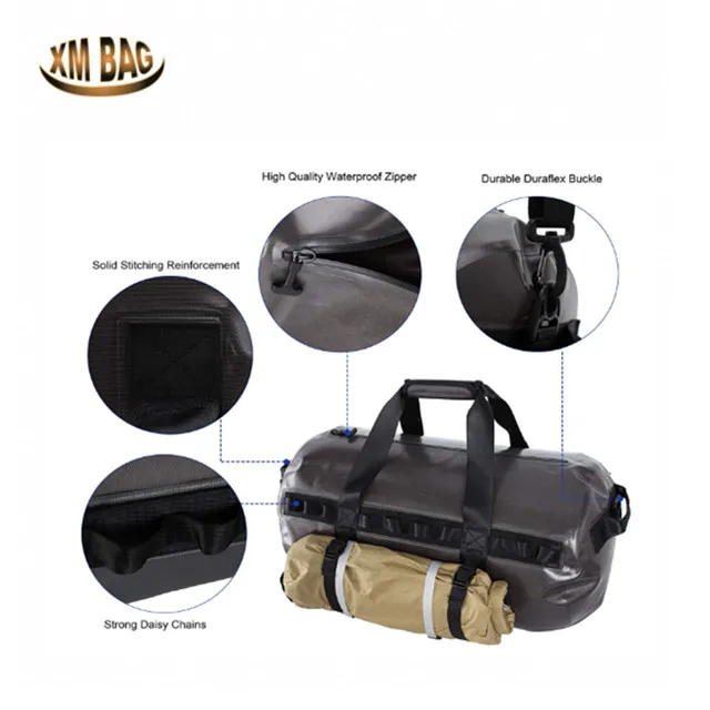 70L Waterproof Dry Duffel Bag oversize adventure dry sports bag for Motorcycle, Kayaking, Rafting, Skiing, Travel, Hiking