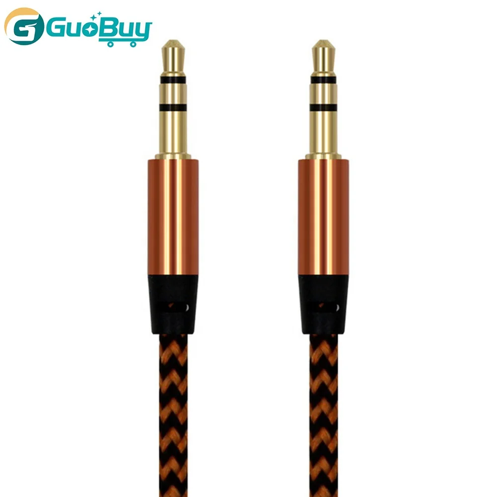 Top Sales 3.5mm Jack Auxiliary Audio Cable Nylon Braided Male to Male AUX Cord