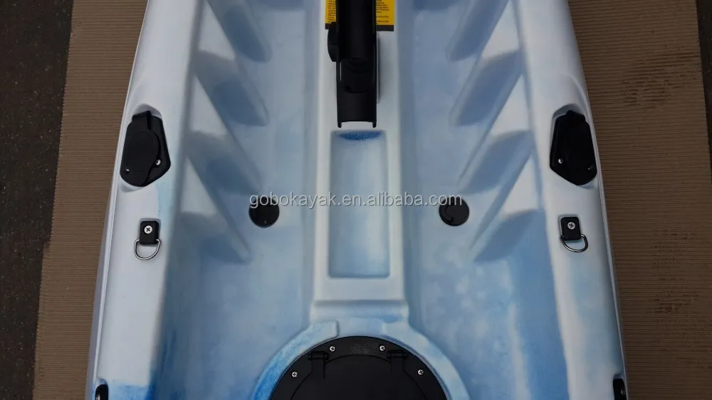 CE certification single fishing kayak with motor bracket