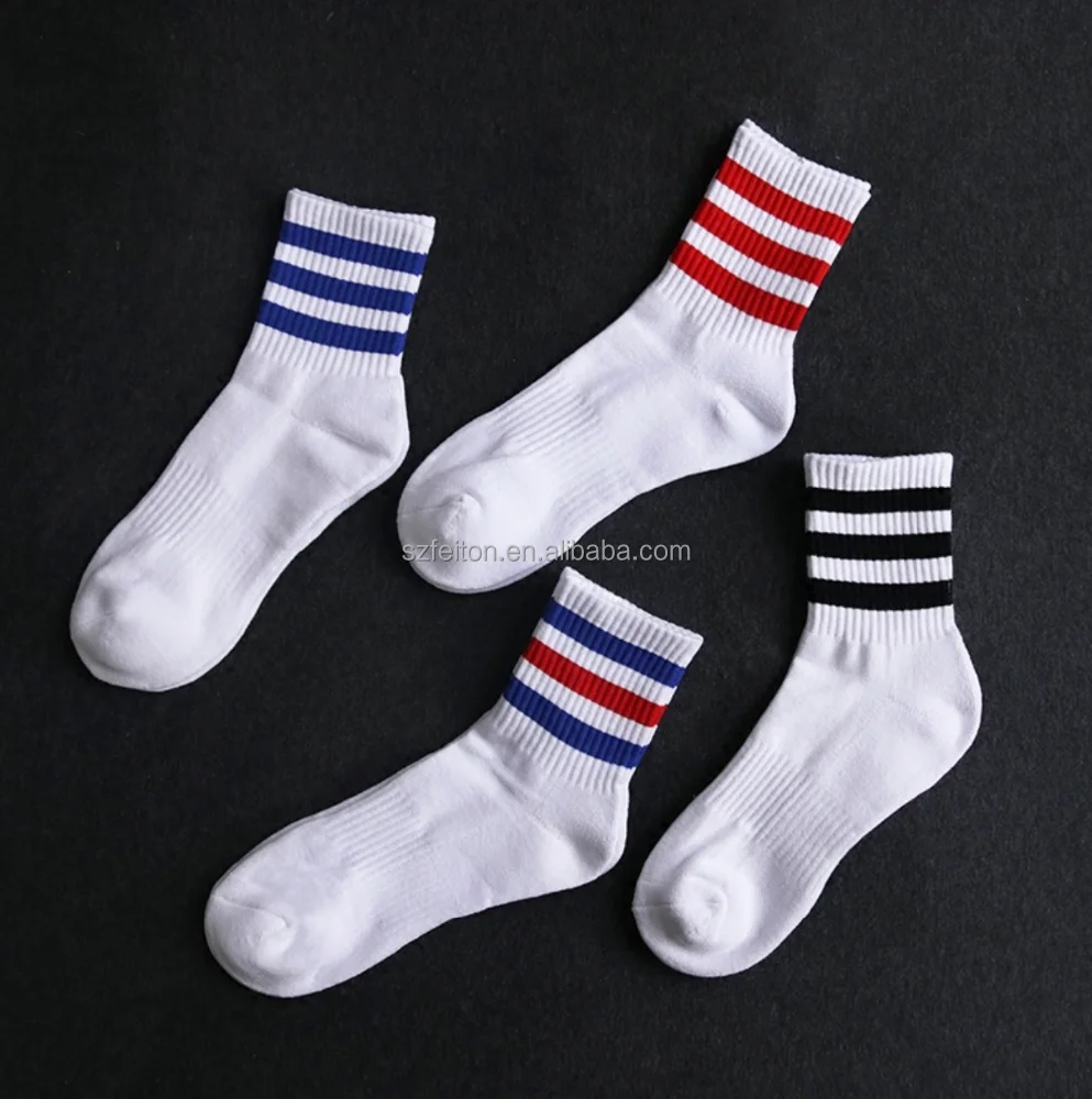 Custom logo white running tennis basketball men sports socks