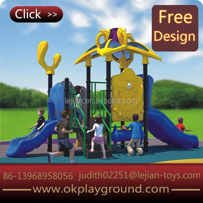 theme park plastic different shape kids outdoor playground equipment