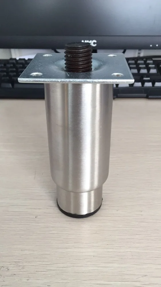 50.8mm O.D. Adjustable Stainless Steel Support Leg with Mounting Plate