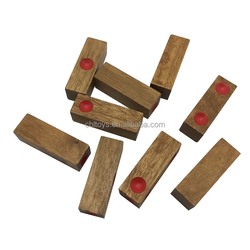 3D wood domino cube dice puzzle