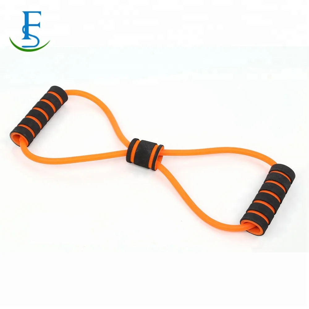 Training Pull Up Power Exercise Custom Stretch 8 Shaped Tube Resistance Bands Chest Expander