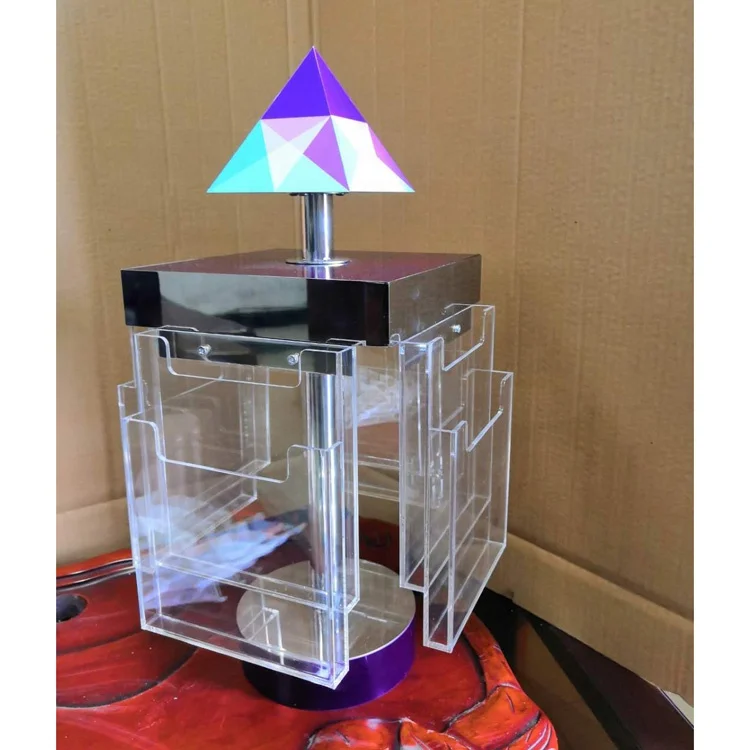 Custom free standing metal acrylic brochure poster magazine display racks stand