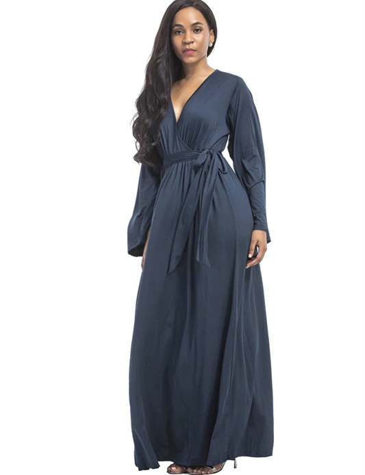 A3487 Plus size women Sexy Deep V Neck summer dress Olive green Monica fashion evening dresses