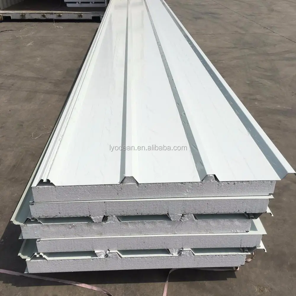 Гофрированные металлические кровельные сэндвич-панели eps в Китае