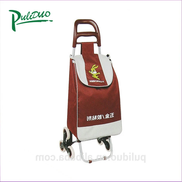 Foldable grocery cart Widely Used Shopping Trolley Vegetable Shopping Cart Bag With Wheels