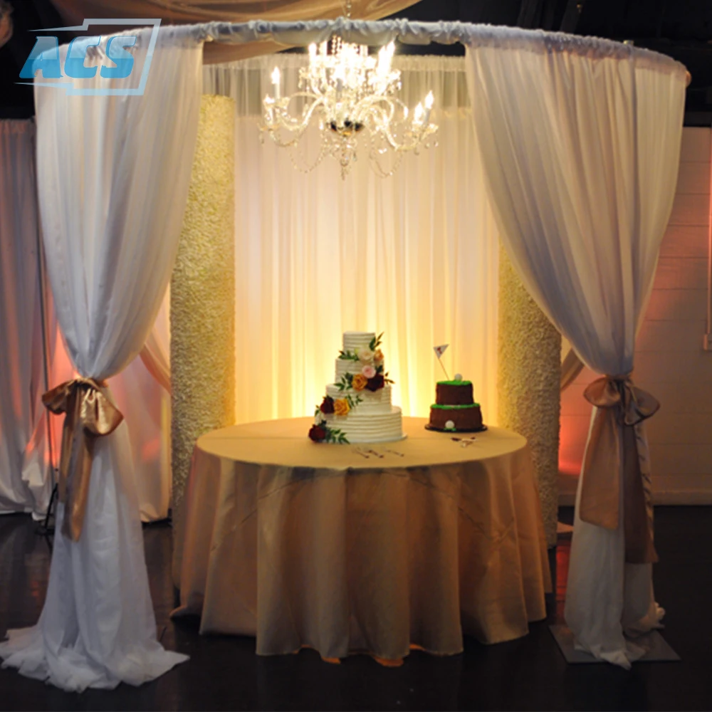 wedding decorations pipe and chiffon drape cheap portable backdrop stands pipe