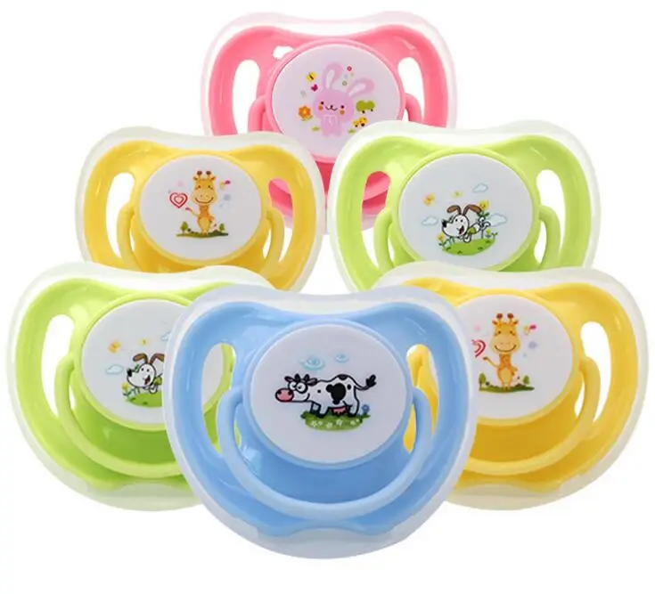 Cartoon silicone baby pacifier with custom logo with cover