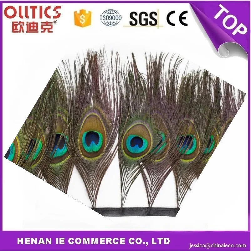Peacock feather trim for masquerade peacock feathers for evening dresses