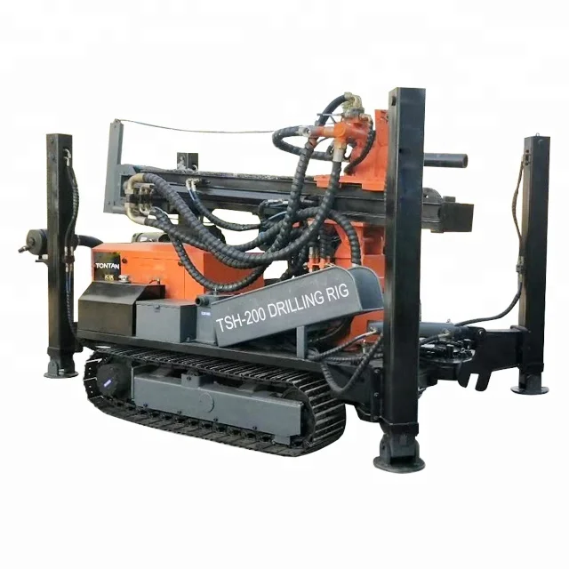 Буровая установка DTH для бурения скважин на глубину 200 м с воздушным компрессором