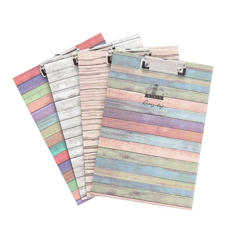 A4 size creative colorful of multi designs clip board with metal clip writing board use for office and school (62133192585)