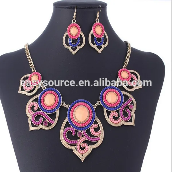 2014 последняя конструкция старинные леди ювелирных изделий европейских стиль заявление ожерелье комплект ювелирных изделий