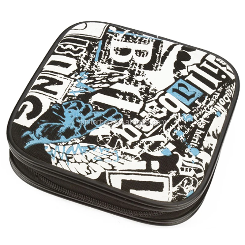 digital printing square eva case organizer box for cd dvd