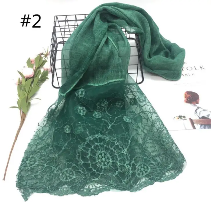 ladies lace cover hair head scarf dubai women muslim hijab scarf