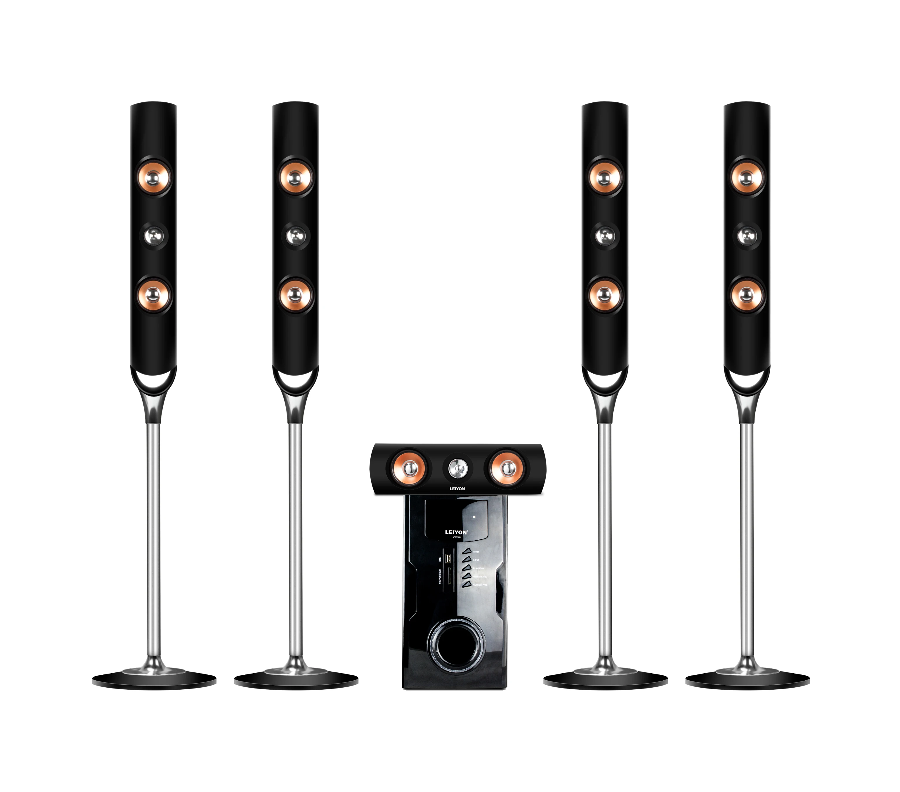 
5.1CH Multimedia Home Theater Tower Speaker with Blue tooth/USB/SD/FM/AUX 