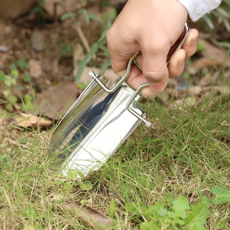 Creative Stainless Steel Folding Shovel Survival Spade Garden Tool Hiking Trowel