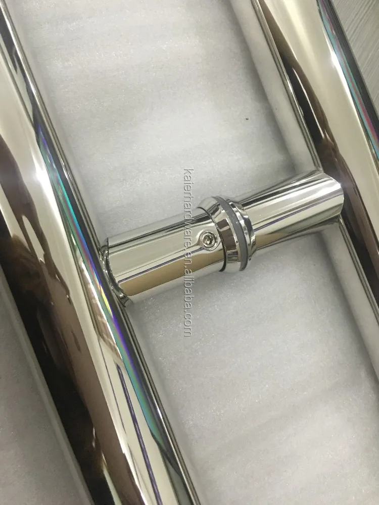 H type pull push door handle for tempered glass door
