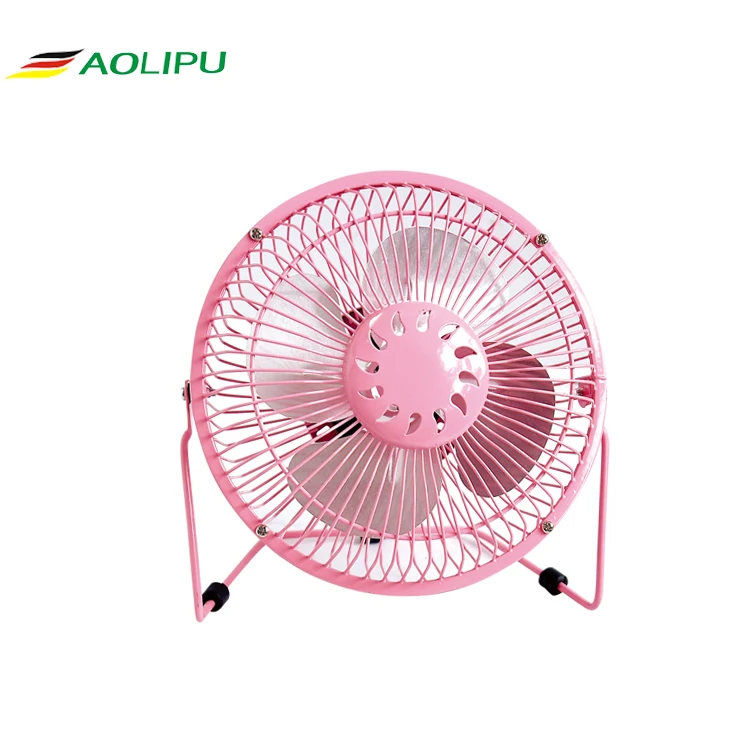 RoHS approval usb mini fan promotional gifts metal 4 inch desk portable usb fan