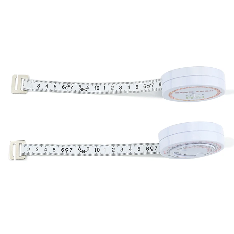 150cm/60inch professional plastic health measure tape medical BMI body fat measurement less than 1 dollar with company logo