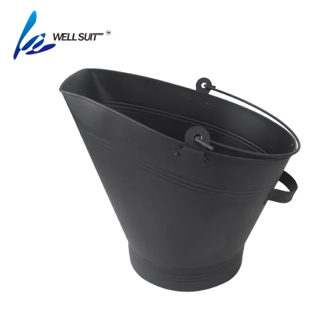 
Fireplace metal Ash/Coal bucket with shovel 