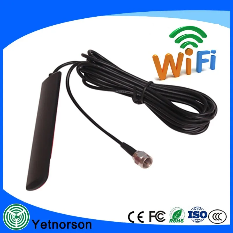 Оптовые Продажи Горячих Открытый 3dBi Wi-Fi Booster Приемник Патч 2.4 ГГц Антенна с 3 М RG174 Кабель