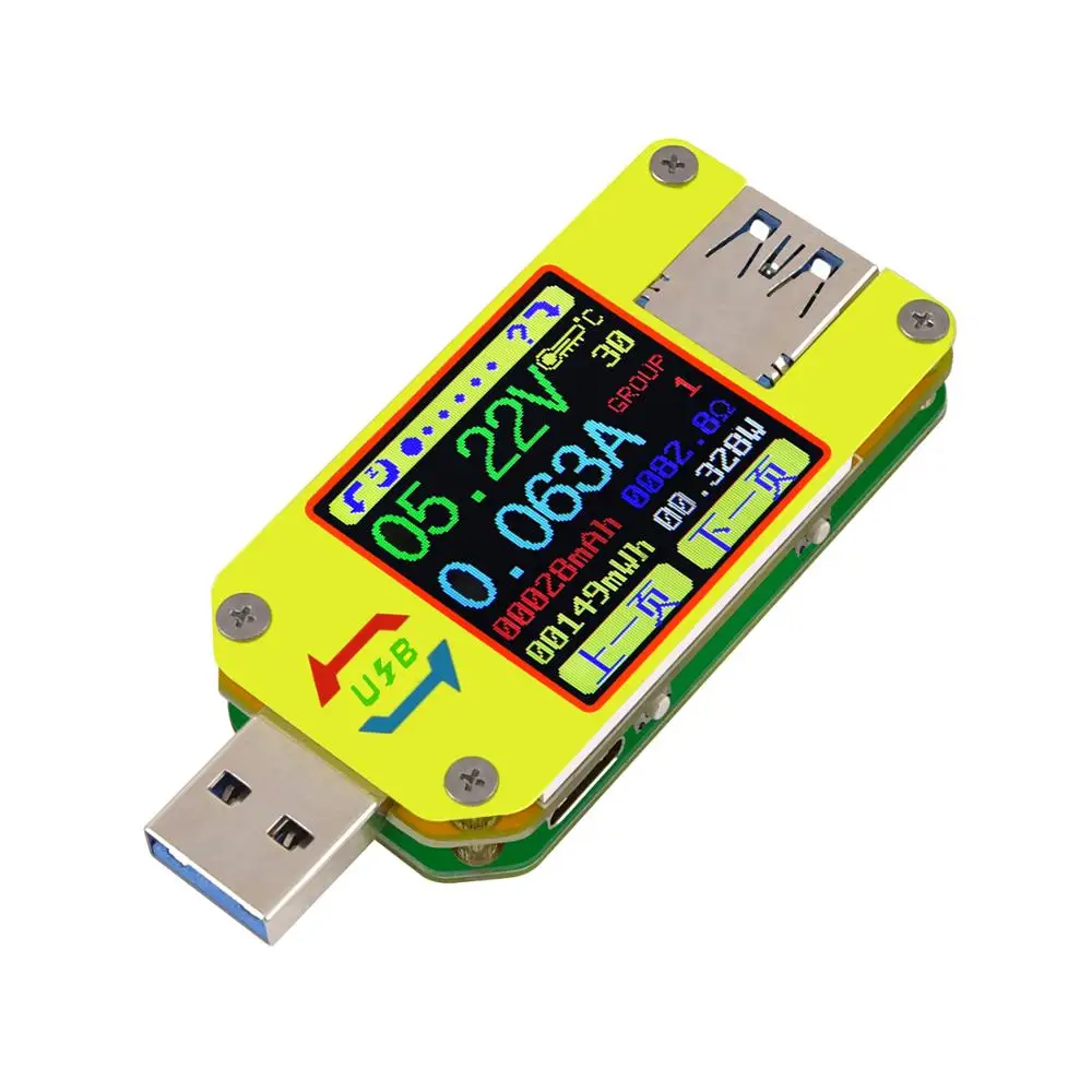 UM34 UM34C for APP USB 3.0 Type-C DC Voltmeter ammeter voltage current meter battery charge measure cable resistance Tester