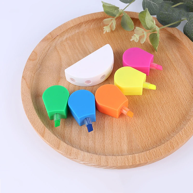 Маркер-акварель в форме цветка с логотипом на заказ, флуоресцентный карандаш, офисные и школьные принадлежности