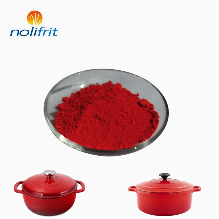 Inorganic Red pigment for enamel cookware and paint