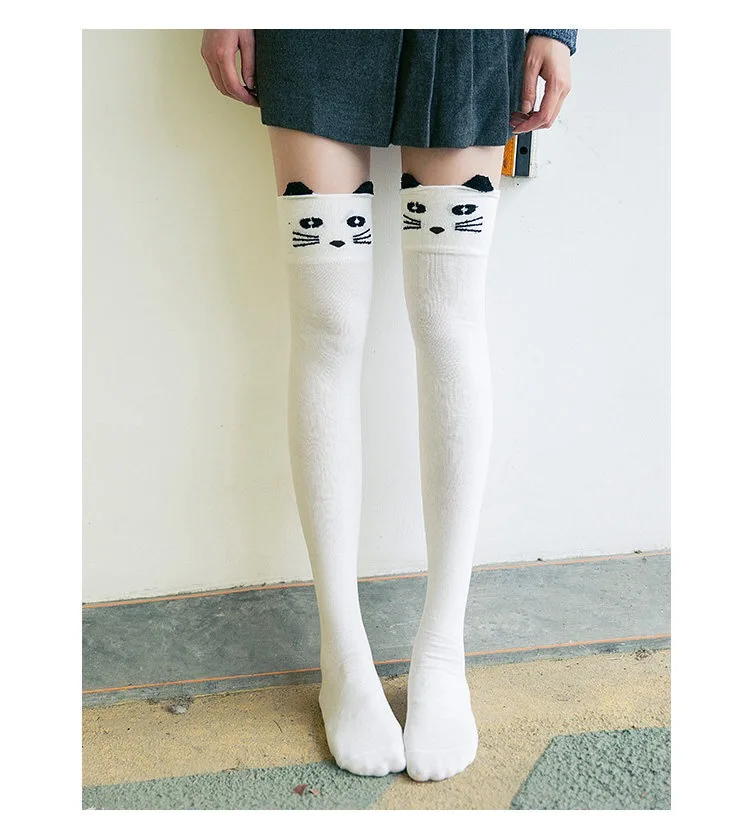 White Anti-embolism Teen High Heels Stocking Tube Stocking Japanese Stockings Girls Stockings Women 7-11/11+ Adults Woman Solid