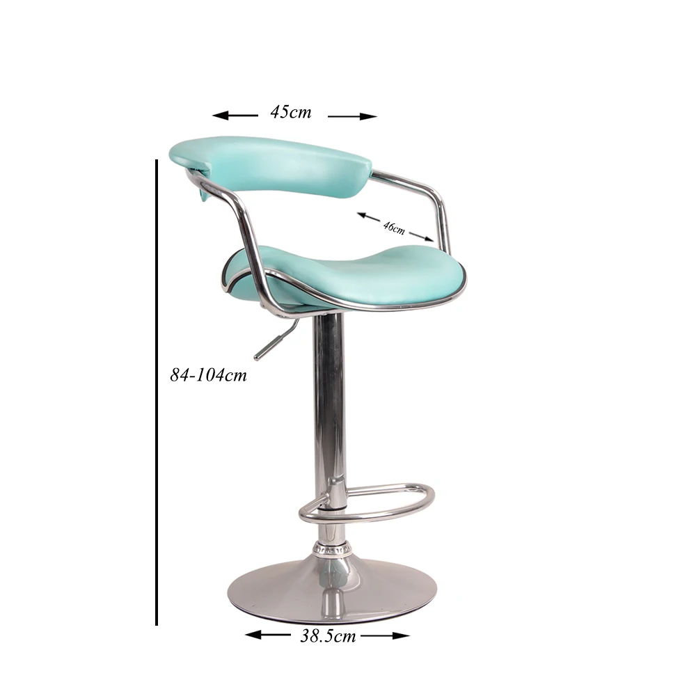 
Wholesale Italian Design Adjustable Modern Leather Bar Chair with Back 