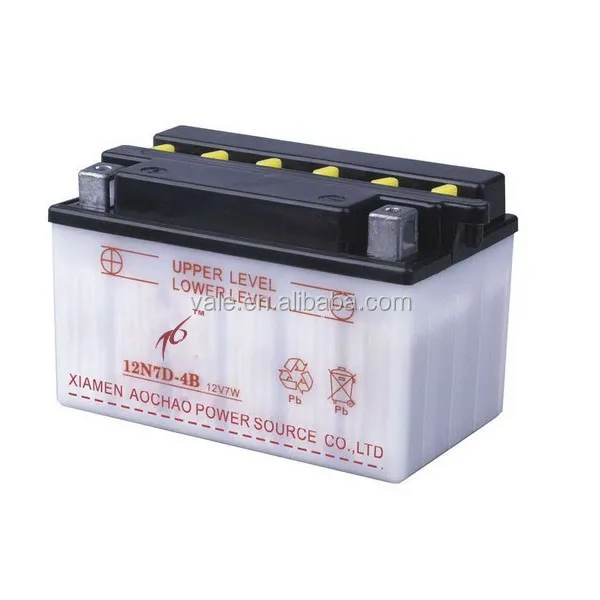 High quality lead acid motorcycle battery 12N7D-4B with super performance