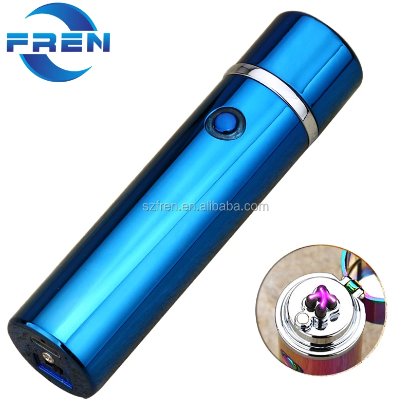 FR-P01 Metal Flameless Rechargeable Dual Arc USB Lighter Electric Pulse X Arc Electric Tobacco Lighter Business Gift