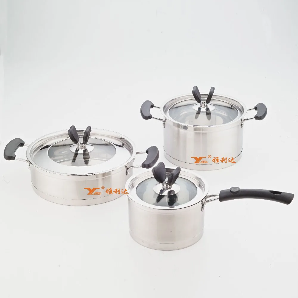 Kitchen 6 pcs saucepan stainless steel Casserole Set