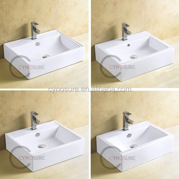 Wholesale Wash Basin Factory High Quality White Above Counter Top Sink Bathroom Sink Cheap Ceramic Art Wash Hand Basin