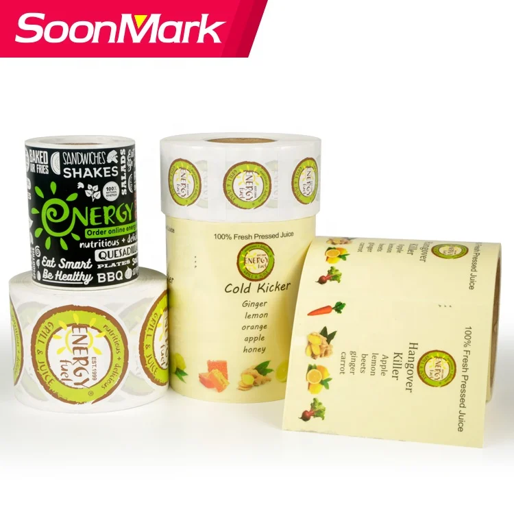 Low price waterproof meat product freezer resistant packaging labels food grade frozen food stickers