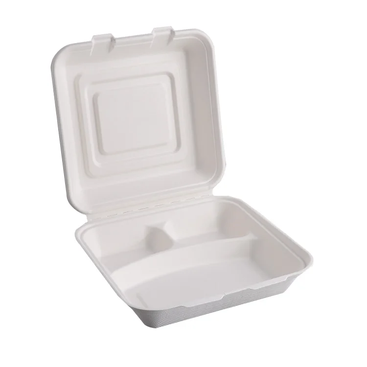 Compartment Biodegradable Disposable Microwave Fast Food Container
