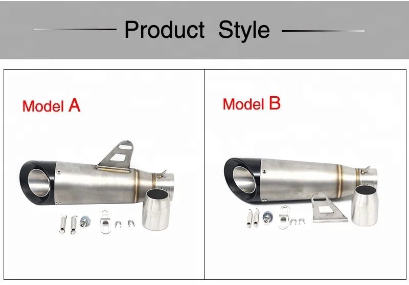 
ZSDTRP Universal 51mm motorcycle exhaust muffler pipe for CB600 YZF600 CBR600 Z750 