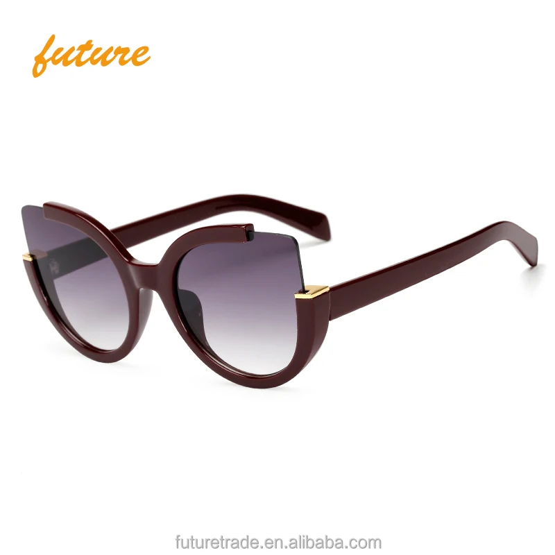 
cateye half frame sunglasses uv400 fashionable sunglasses vendor women 2021 black cat eye sunglasses women vintage 