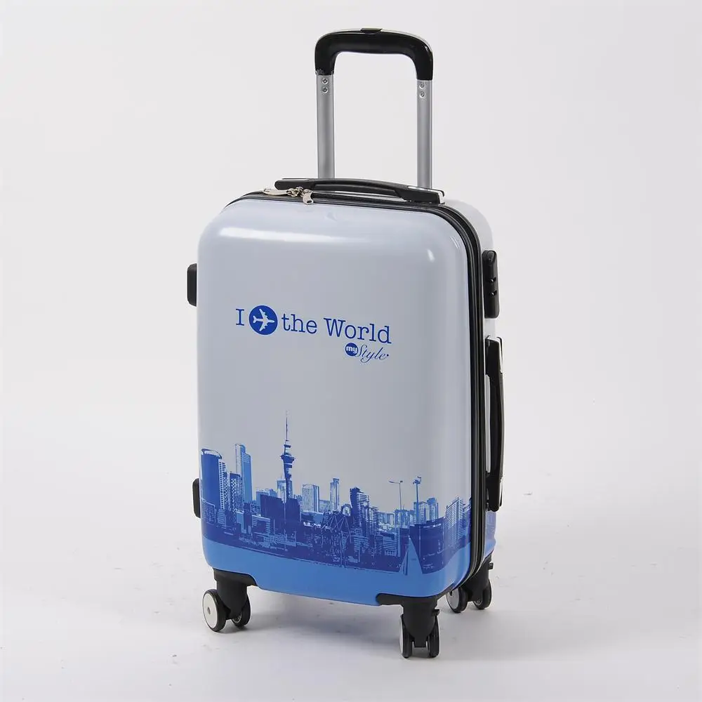 Lady Hand Luggage Bag With Print , Cargo Carrier Abs Bag Luggage