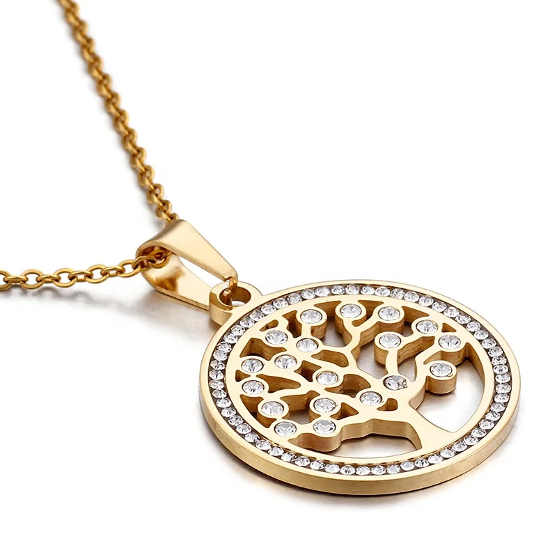 Fashion Zircon Life Tree Jewelry Custom Dubai Gold Plated Wedding Jewelry Sets