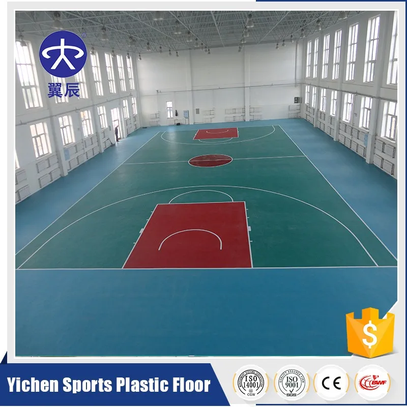 Basketball court sports floor