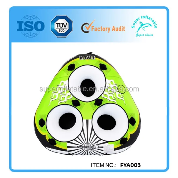 Super Inflatable Wave Boat Water Lake Towable Tube Tow 3 seater man Jet Ski